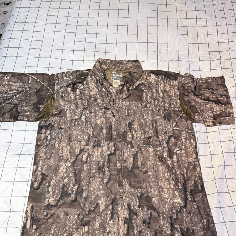 Men's Woodland Camo Button Down Shirt